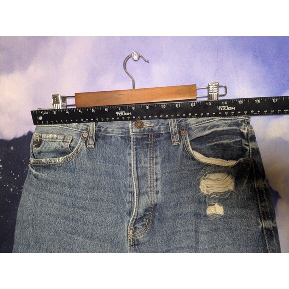 KanCan Distressed High Rise Straight Leg Jeans Size 9/28 Button Fly - Picture 5 of 7